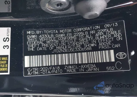 2014 Toyota Prius V Three from USA, damaged, VIN JTDZN3EU5E3306588